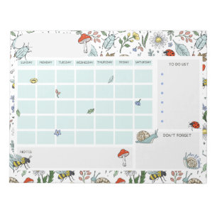 Garten-Tischkalender-Notizblock ohne Datum Notizblock