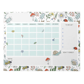 Garten-Tischkalender-Notizblock ohne Datum Notizblock
