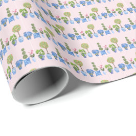Garten-Töpfe-Wrap-Papier (auf Rosa) Geschenkpapier