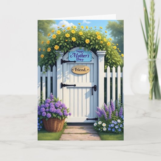 Garten Tor Muttertags Karte (Vorderseite)