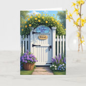 Garten Tor Muttertags Karte (Gelbe Blume)