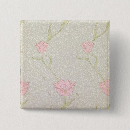 "Garten-Tulpe" Tapetenentwurf, 1885 Button (Vorderseite)