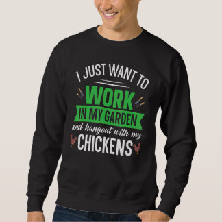 Garten, um in meinem Garten zu arbeiten, Hänge mit Sweatshirt