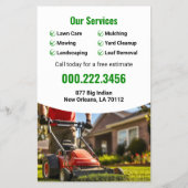 Garten- und Baumpflege Berglandschaftsstil Flyer (Hinten)