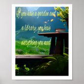 Garten und Bibliothek Poster (Vorne)