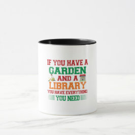 Garten und Bibliothek Tasse