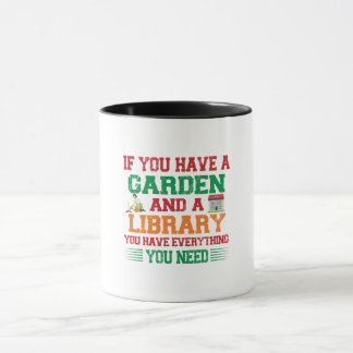 Garten und Bibliothek Tasse