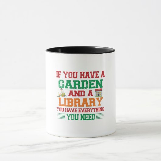 Garten und Bibliothek Tasse (Zentrum)