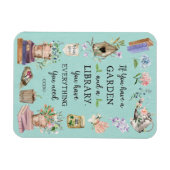 Garten- und Bibliotheksangebot Blumengarten Magnet (Horizontal)