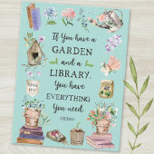 Garten- und Bibliotheksangebot Blumengarten Postkarte