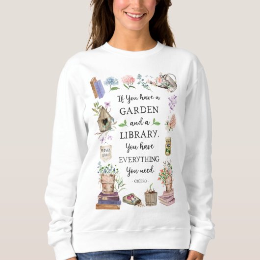 Garten- und Bibliotheksangebot Blumengarten Sweatshirt (Vorderseite)