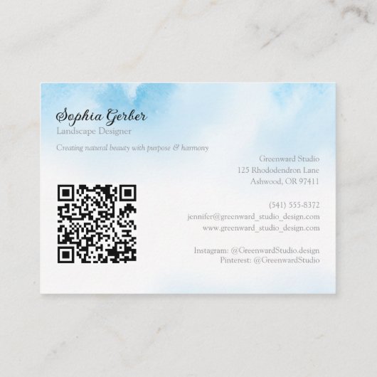 Garten- und Landschaftsberufe von Rhododendron Visitenkarte (Rückseite)