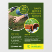 Garten- und Landschaftsdienste Fensteraufkleber (Blatt)