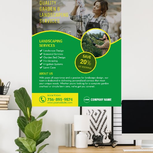 Garten- und Landschaftsdienste Poster (Heimbüro)