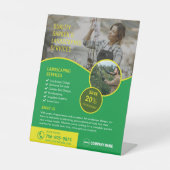 Garten- und Landschaftsdienste Sockelschild (Vorderseite)