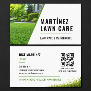 Garten- und Rasenpflege QR-Code Visitenkarte