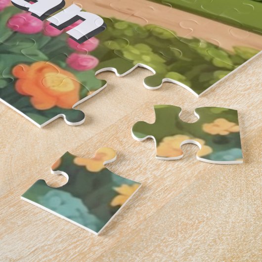 Garten und Windmühle mit Namen Puzzle (Seite)