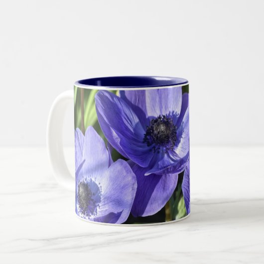 Garten Veilchen Blumen Kaffeetasse (Vorderseite Links)