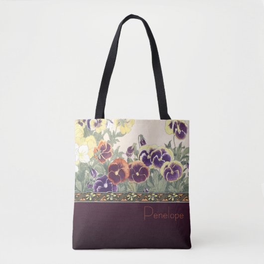 Garten-Veilchen-Entwurfs-Taschen-Tasche Tasche (Vorderseite)