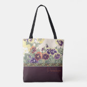 Garten-Veilchen-Entwurfs-Taschen-Tasche Tasche (Rückseite)