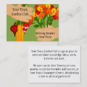 Garten-Verein-Visitenkarte Visitenkarte (Vorne/Hinten)