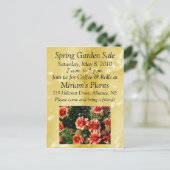 Garten Verkauf Postkarte (Stehend Vorderseite)