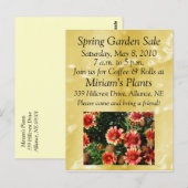Garten Verkauf Postkarte (Vorne/Hinten)