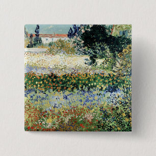 Garten Vincent van Goghs in der Blüte, Arles, Button