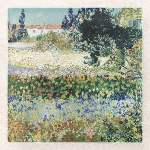 Garten Vincent van Goghs   in der Blüte, Arles, Glasuntersetzer