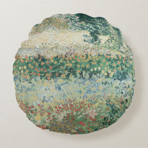 Garten Vincent van Goghs in der Blüte, Arles, Rundes Kissen