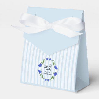 Garten Vintage Liebe und Dankeschön Blaue Brautpar Geschenkschachtel