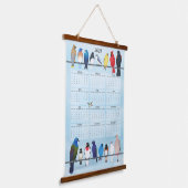 Garten Vögel 2025 Mauerkalender Wandteppich Mit Holzrahmen (Gewinkelt)