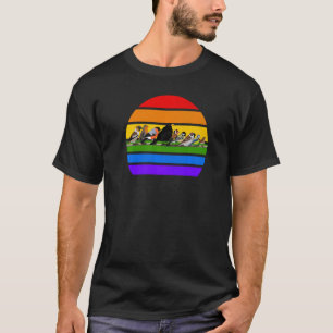 Garten Vögel Regenbogen Gimpel Rotkehlchen Vogelbe T-Shirt
