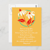 Garten voller Liebe Gedicht Postkarte (Vorne/Hinten)