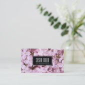 Garten von Eden | Exquisite Blume, Schwarzer Rahme Visitenkarte (Stehend Vorderseite)