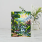 Garten von Eden Folien Feiertagspostkarte (Stehend vorne)