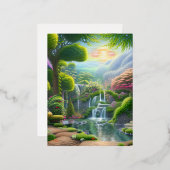 Garten von Eden Folien Feiertagspostkarte (Vorderseite/Rückseite)