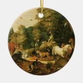 Garten von Eden (Öl auf Leinwand) Keramik Ornament (Vorne)