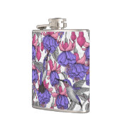 Garten von Hummingvogel, melrose und rosa Flachmann (Links)