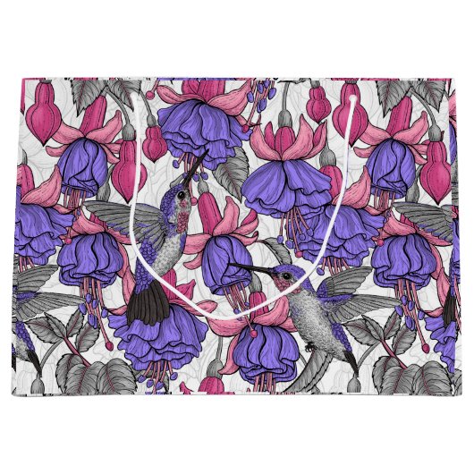 Garten von Hummingvogel, melrose und rosa Große Geschenktüte (Vorderseite)