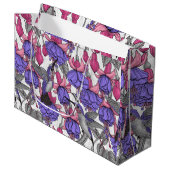 Garten von Hummingvogel, melrose und rosa Große Geschenktüte (Vorderseite Schrägansicht)