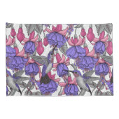 Garten von Hummingvogel, melrose und rosa Kissenbezug (Rückseite-Rechts)