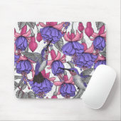 Garten von Hummingvogel, melrose und rosa Mousepad (Mit Mouse)