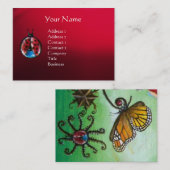 GARTEN VON MELISSA / LADYBUG UND BUTTERFLY VISITENKARTE (Vorne/Hinten)