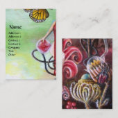 GARTEN VON MELISSA lila fuchsienweiß Visitenkarte (Vorne/Hinten)