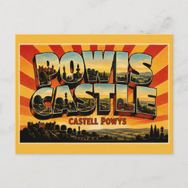 Gärten von Powis Castle Welshpool Barockterrassen Postkarte