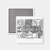 Garten von Versailles Karte Magnet (Vorderseite/Rückseite)
