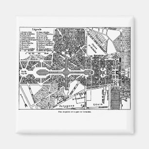 Garten von Versailles-Karte Magnet
