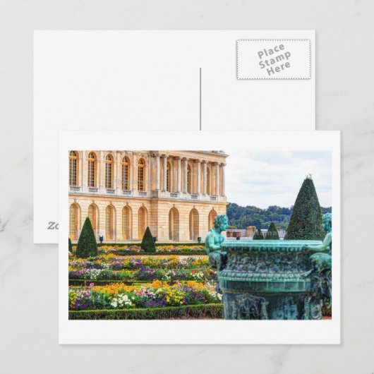 Garten von Versailles Postkarte (Vorne/Hinten)