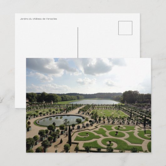 Garten von Versailles Postkarte (Vorne/Hinten)
